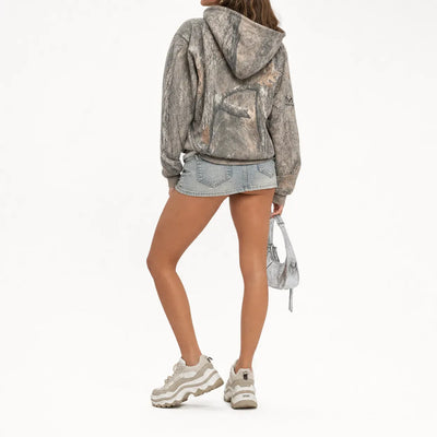 Nite Fury Camouflage Print Zip Hoodie