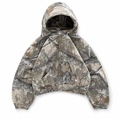 Nite Fury Camo Zipper / S Camouflage Print Zip Hoodie