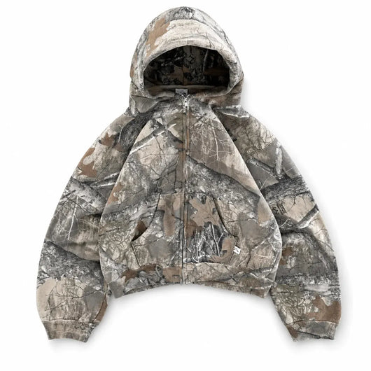 Nite Fury Camo Zipper / S Camouflage Print Zip Hoodie