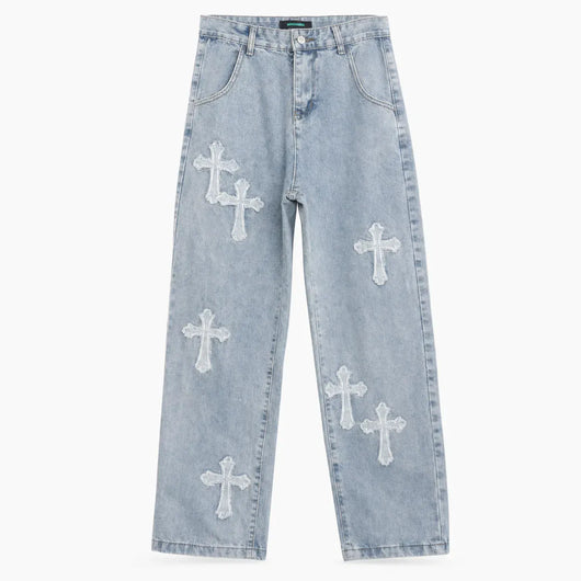 Nite Fury S Cross Patch Baggy Jeans