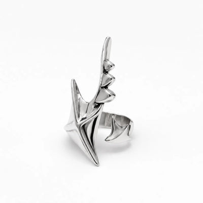 Nite Fury Cyberpunk Futuristic Statement Rings