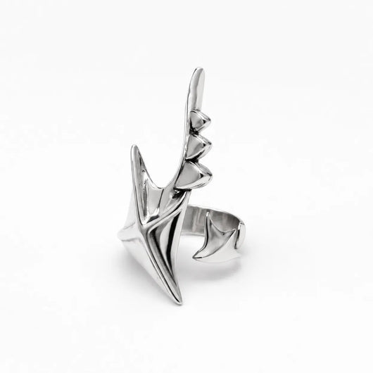 Nite Fury Cyberpunk Futuristic Statement Rings