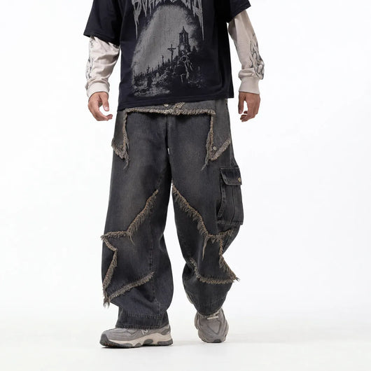 Nite Fury Distressed Baggy Jeans For Women