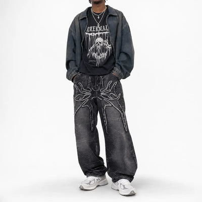 Nite Fury Gothic Baggy Jeans Loose