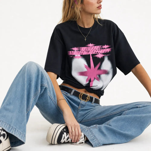 Graphic T Shirt Retro Print