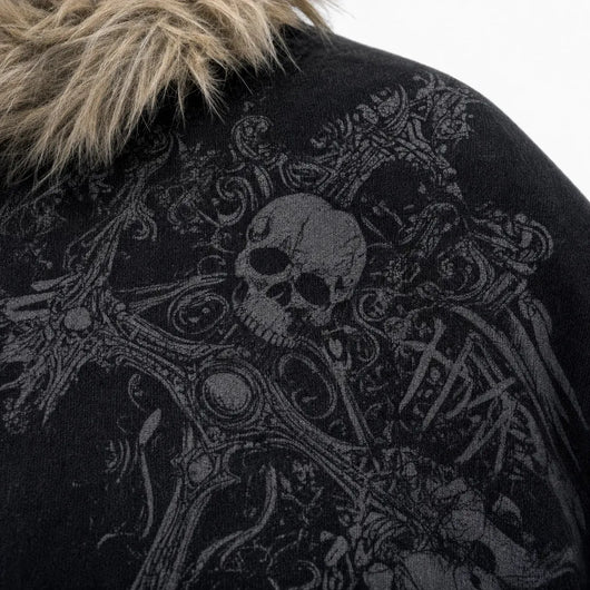 Nite Fury Grunge Distressed Oversized Hoodie