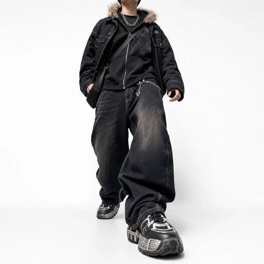 Nite Fury Grunge Distressed Oversized Hoodie