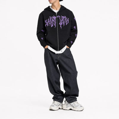 Nite Fury Grunge Distressed Oversized Jacket