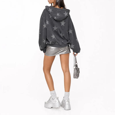 Nite Fury Grunge Star Zip Hoodie