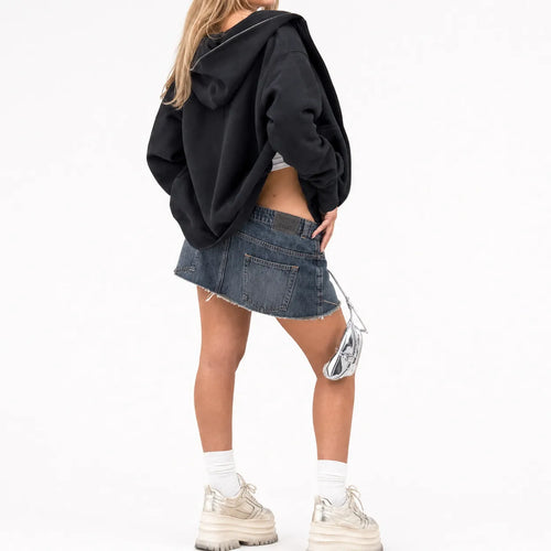 Graphic Zip Hoodie Skull