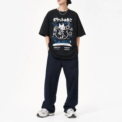 Japanese Cat Graphic Tee