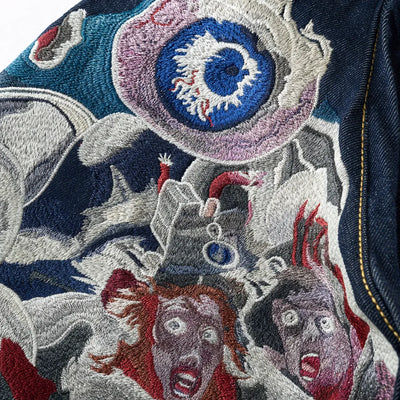 Nite Fury Baggy Japanese Embroidered Jeans