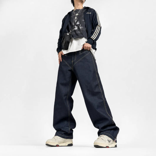 Nite Fury Baggy Japanese Embroidered Jeans
