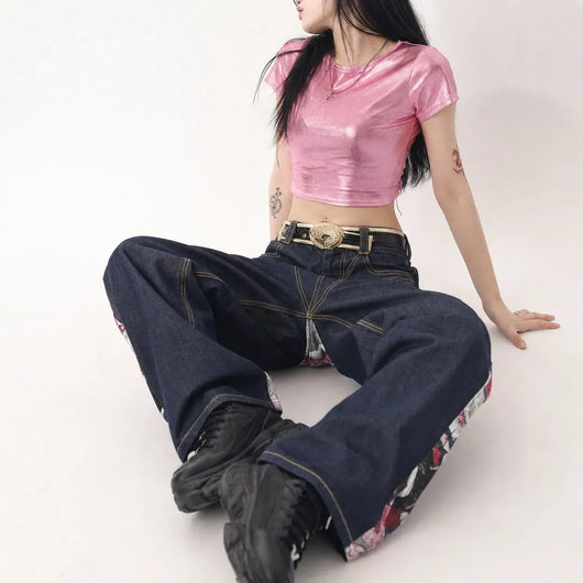 Nite Fury Baggy Japanese Embroidered Jeans