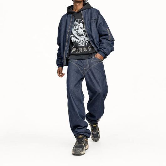 Nite Fury Baggy Japanese Embroidered Jeans