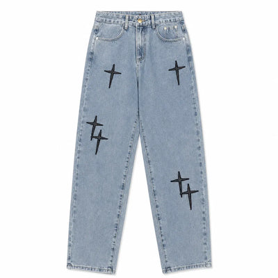 Nite Fury XS Baggy Jeans Aesthetic Distressed