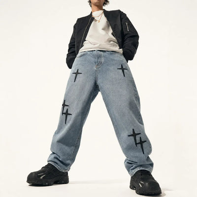 Nite Fury Baggy Jeans Aesthetic Distressed