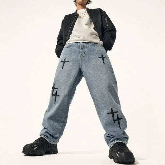 Nite Fury Baggy Jeans Aesthetic Distressed