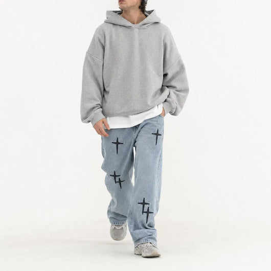 Nite Fury Baggy Jeans Aesthetic Distressed
