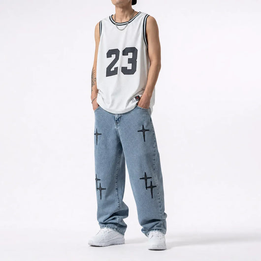 Nite Fury Baggy Jeans Aesthetic Distressed