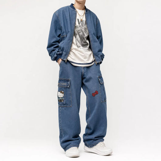 Nite Fury Baggy Jeans Distressed Y2K