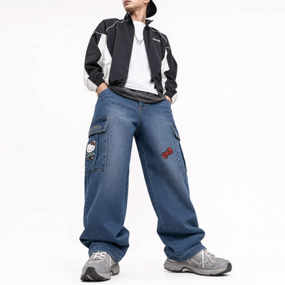 Nite Fury Baggy Jeans Distressed Y2K