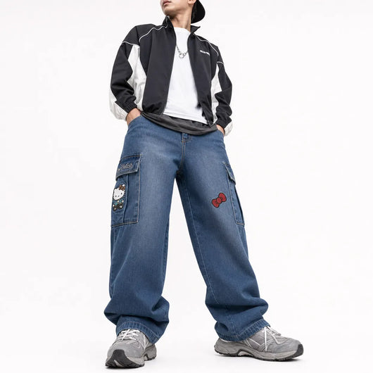 Nite Fury Baggy Jeans Distressed Y2K