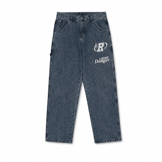 Nite Fury Blue / XS Baggy Jeans High Rise Vintage