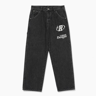 Nite Fury Black / XS Baggy Jeans High Rise Vintage