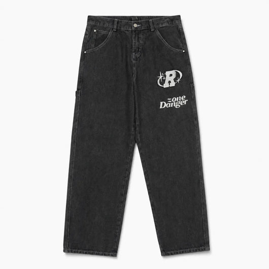 Nite Fury Black / XS Baggy Jeans High Rise Vintage