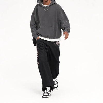 Nite Fury Baggy Jeans Japanese Print