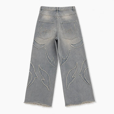 Nite Fury Baggy Jeans Wide Leg Washed