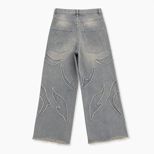 Nite Fury Baggy Jeans Wide Leg Washed
