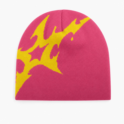 Nite Fury Pink Beanie Lightning Graphic Streetwear