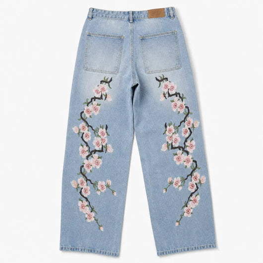 Nite Fury Cherry Blossom Embroidered Jeans