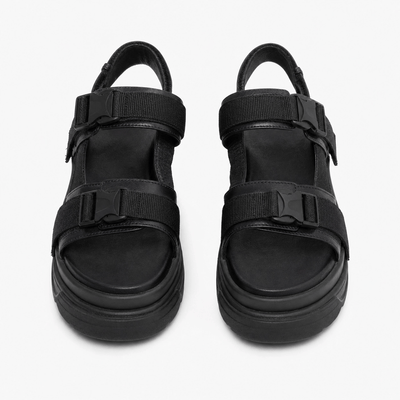 Nite Fury Black / 35 Chunky Strap Platform Sandals