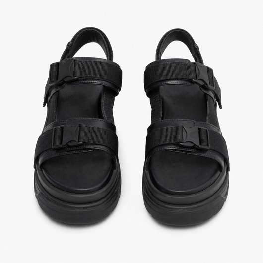 Nite Fury Black / 35 Chunky Strap Platform Sandals