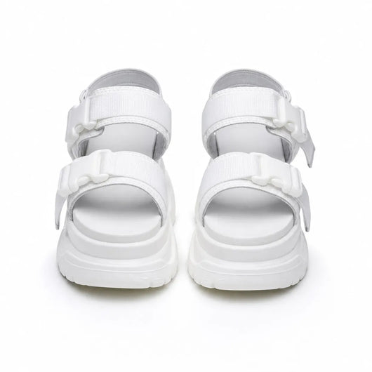 Nite Fury White / 35 Chunky Strap Platform Sandals