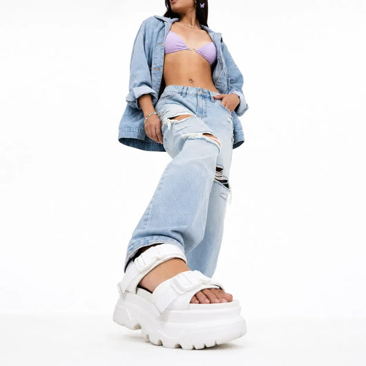 Nite Fury Chunky Strap Platform Sandals