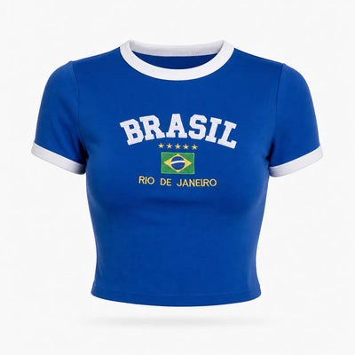 Nite Fury Blue / S Crop Top Graphic T Shirt