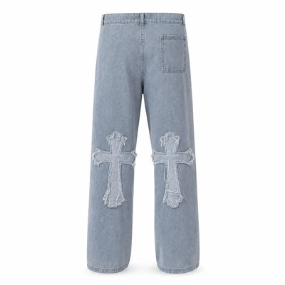 Nite Fury Cross Patch Baggy Jeans