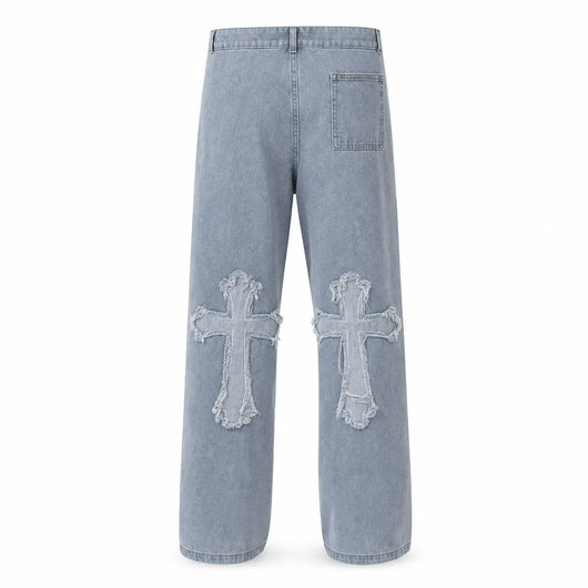 Nite Fury Cross Patch Baggy Jeans