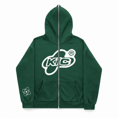 Nite Fury Green / XS Custom Full Zip Hoodie