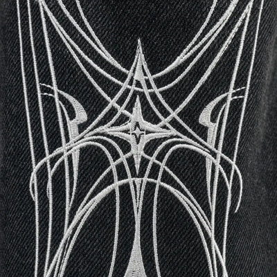 Nite Fury Cyber Embroidery Baggy Jeans