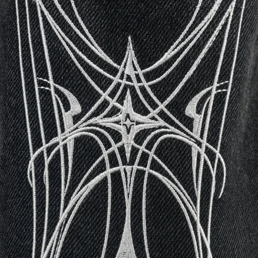 Nite Fury Cyber Embroidery Baggy Jeans