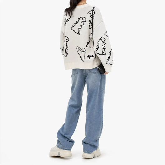 Nite Fury Dinosaur Graphic Knitted Jumper