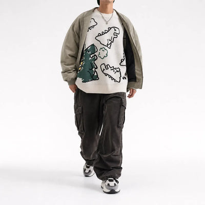 Nite Fury Dinosaur Graphic Knitted Jumper