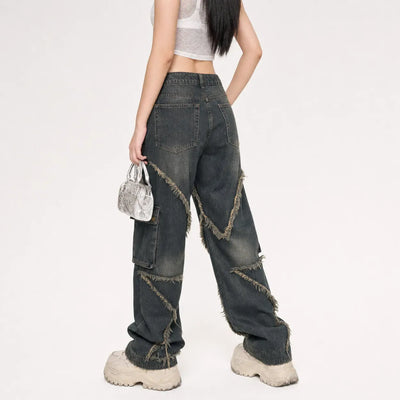 Nite Fury Distressed Baggy Jeans For Women
