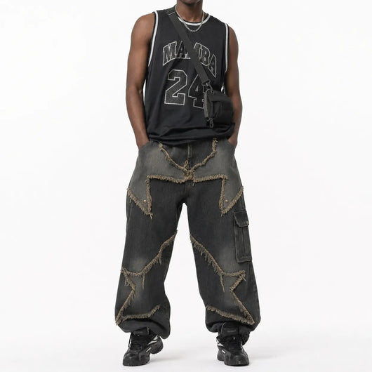 Nite Fury Distressed Baggy Jeans For Women