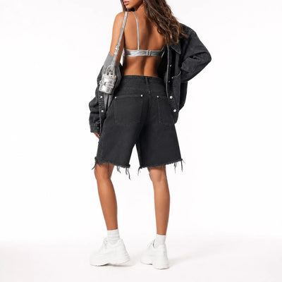Nite Fury Distressed Baggy Shorts Men